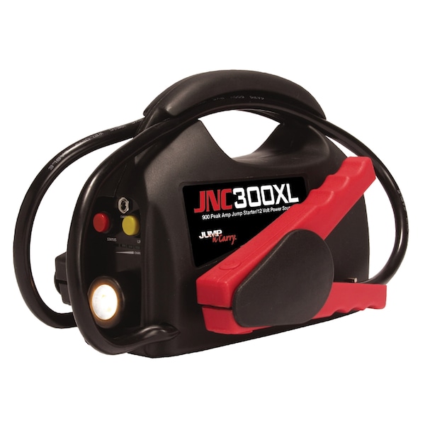 Clore Automotive Jump-N-Carry Ultra-Portable Jump Starter with Flashlight - 900 Peak Amps JNC300XL - main